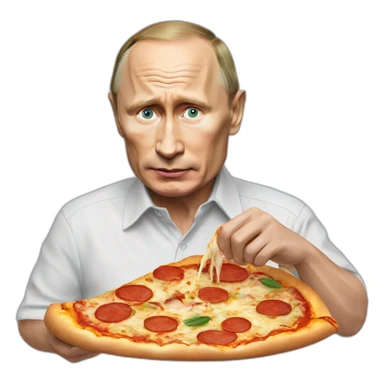 Putin eat pizza sticker