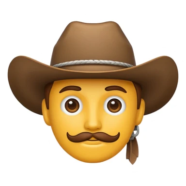 Please create me cowboy related emojies that are fully white! sticker