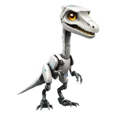 robot velociraptor with laser eyes sticker