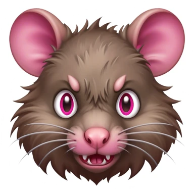 angry disheveled rat sticker
