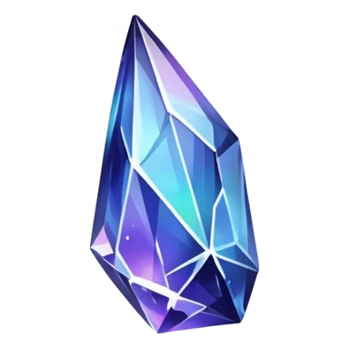 Indigo iridescent nebula crystal shard sticker