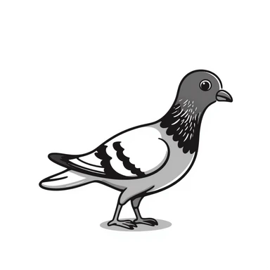 Nicobar pigeon with shimmering colorful feathers and white tail sticker