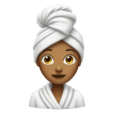 Woman with towel on head  sticker