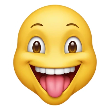 Smile emoji face with tongue out sticker