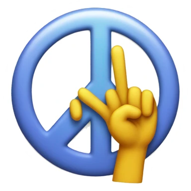 Happy face with doing a peace sign sticker