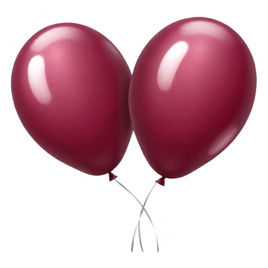 Two shiny burgundy baloons sticker