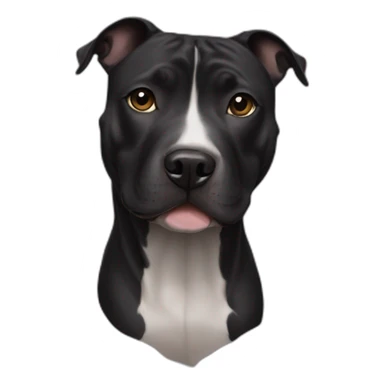 black staffordshire terrier sticker