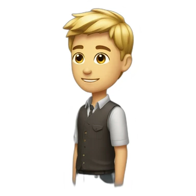 Handsome and stylish boy sticker