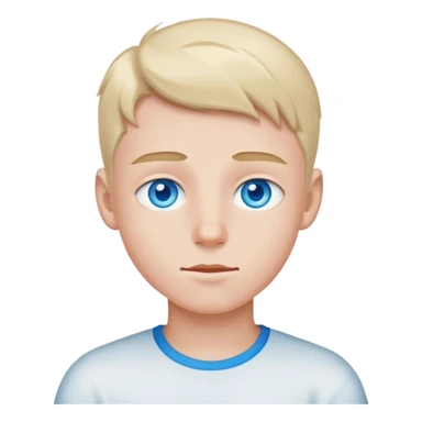 realistic portrait of a boy with blue eyes sticker