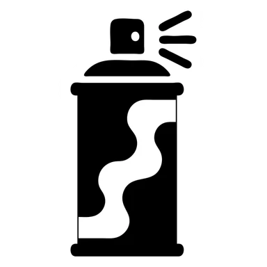 A graffiti spray can with a colorful design. sticker