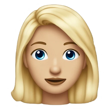 Haz a una chica rubia con pelo rizado medio y ojos azules y que sea muy guapa y lleve un conjunto muy elegante sticker