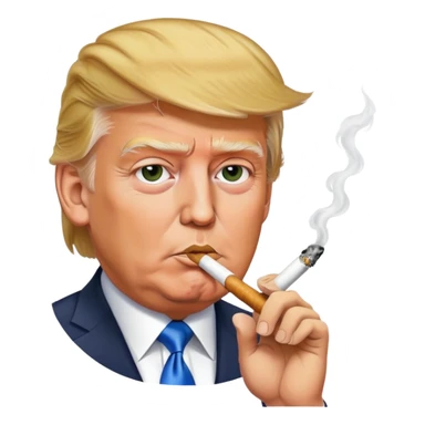 President Donald trump smoking a joint sticker