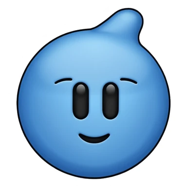 Blue four with black outline sticker