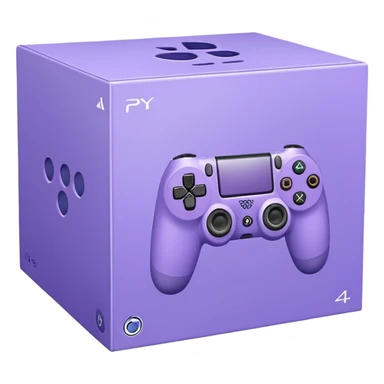 Aesthetic CD ps4 game box in lavender color sticker