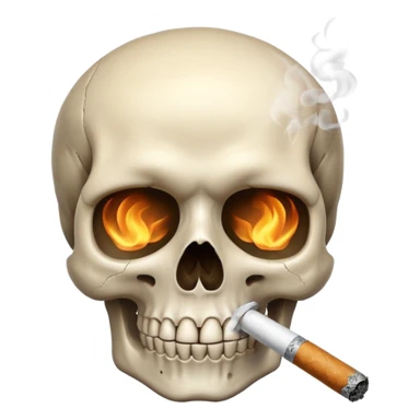 Skull smoking  sticker