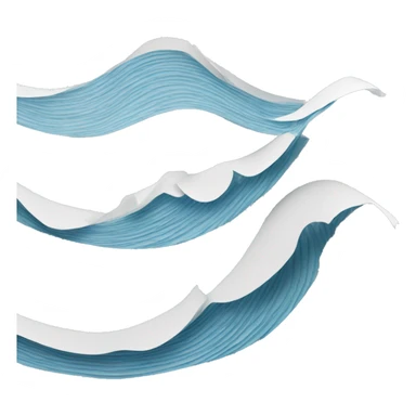 paper in the shape of a wave sticker