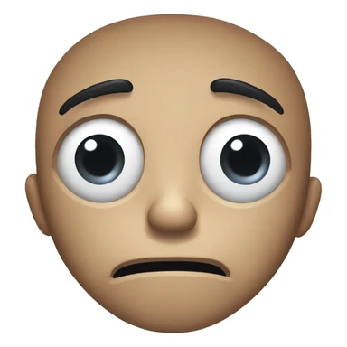 face with a tired horror on it sticker