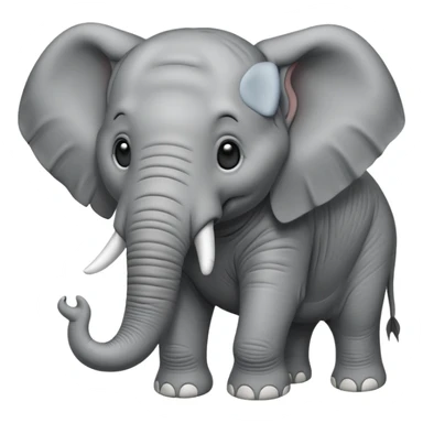 an elephant without ears sticker