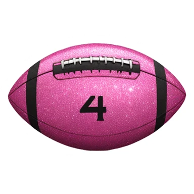 Pink glitter realistic football  sticker