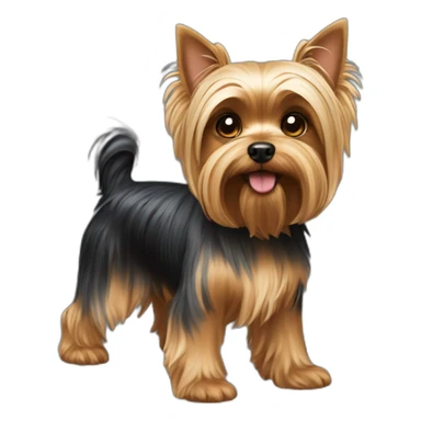 dog yorkshire terrier full body sticker