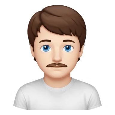 Jack Harlow with blue eyes, brown hair and thin mustache  sticker