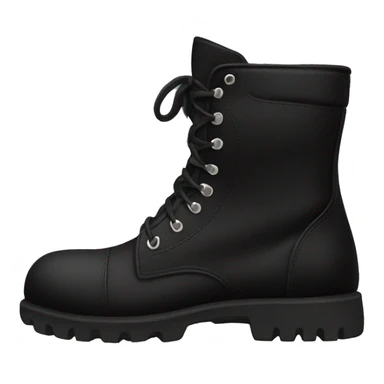 Black combat boots sticker