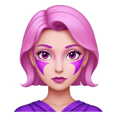 pink violet woman superhero power sticker