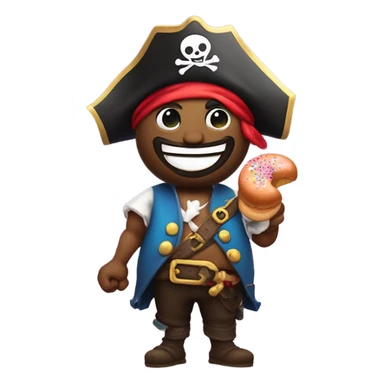 donut the one peg legged pirate sticker