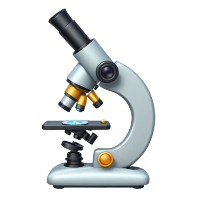 microscope with atomic orbitals emoji style sticker