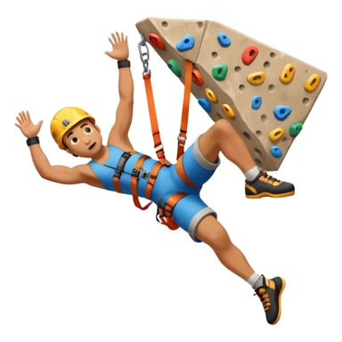 Fall off climbing wall sticker