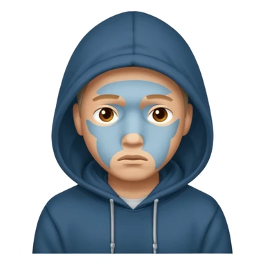 men with hoodie sad sticker