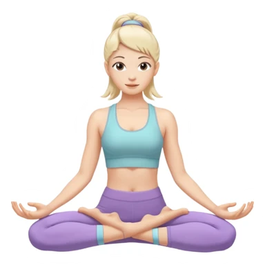Yoga girl with pastel band sticker