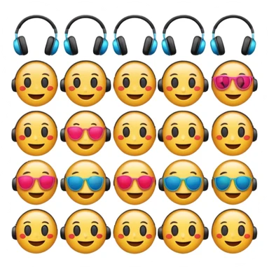 Emoji listen song sticker
