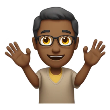 man saying thank you with his hands sticker