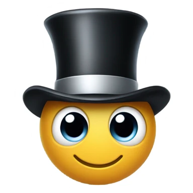 Apple with a top hat sticker