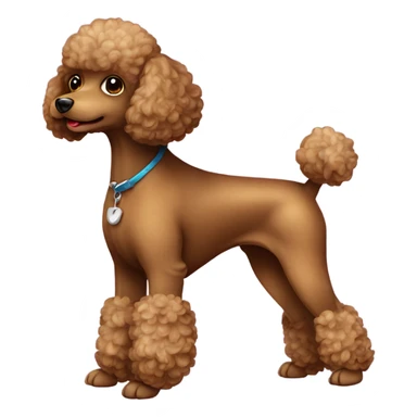 Toy poodle brown sticker