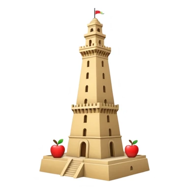 Make the Alexandria tower in egypt emoji with apple emojies style sticker