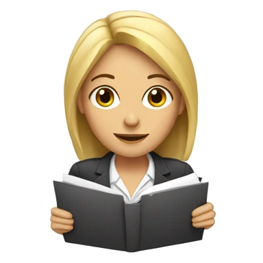 white women with documents sticker