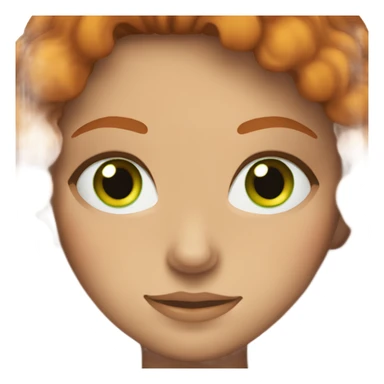 Girl with green eyes freckles and ginger hair  sticker