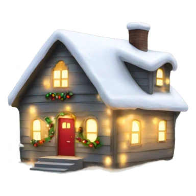 christmas home with lights sticker