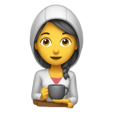 mujer tomando mate sticker