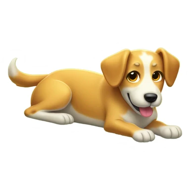 dog enjoying a sunny day sticker