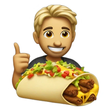 taco eating a taco sticker