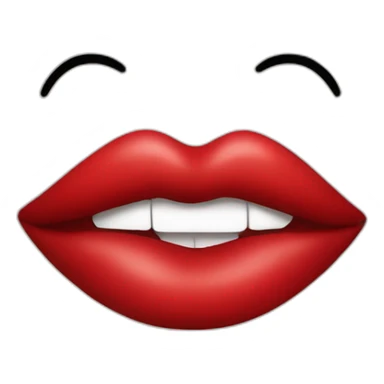 red lips kissing sticker