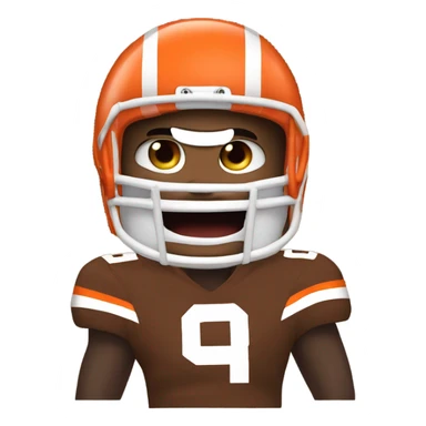White Cleveland browns fan  sticker