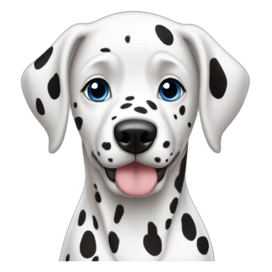 dalmatian with one blue eye sticker