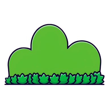 hedge bush trimmed into shape sticker