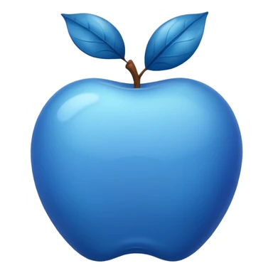 Une pomme bleu sticker