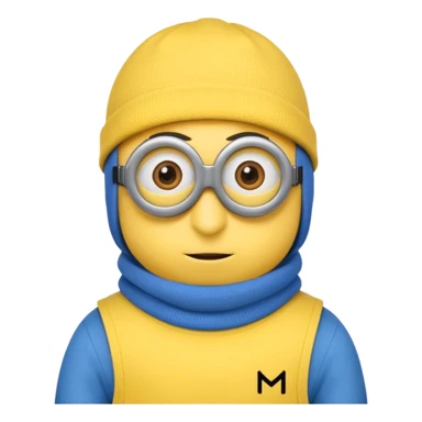 minion in ski mask sticker