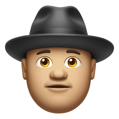 fat man wearing a hat sticker